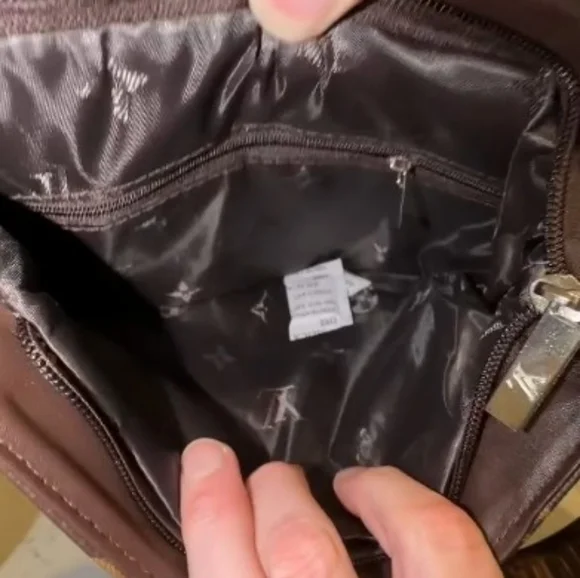 Designer Dark Brown Monogram Messenger Bag - Picture 9 of 9